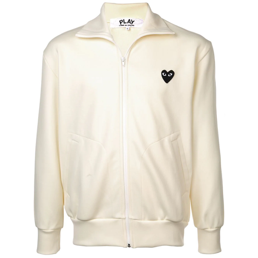 Weiße CDG-Jacke (Herz auf der Rückseite)