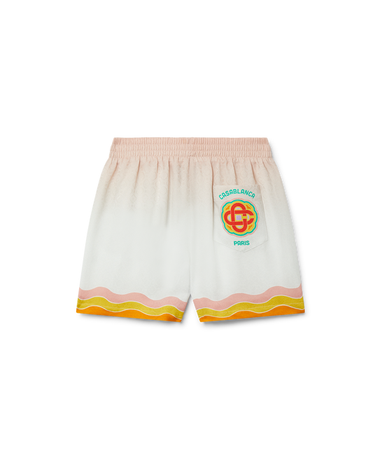 Rainbow Monogram Silk Shorts