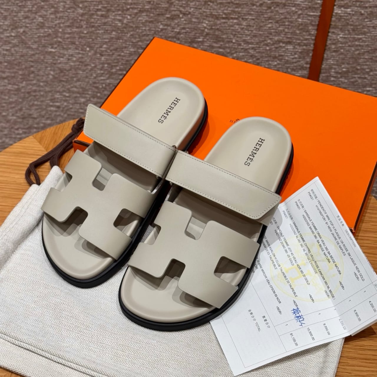 Sandales Chypre Hermès Grey