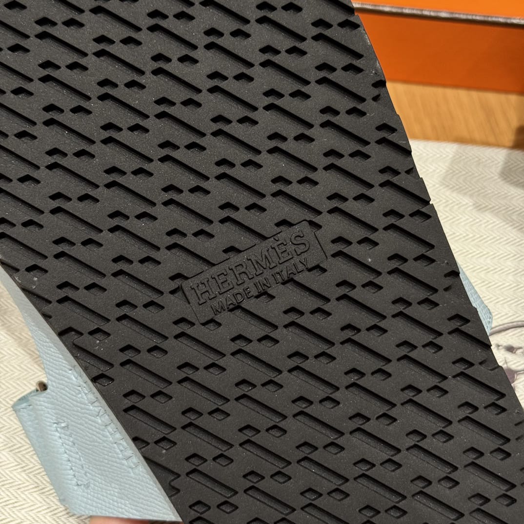 Sandales Chypre Hermès Bleu ciel