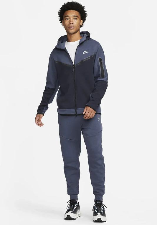 Nike Tech Fleece Trainingsanzug Blau/Grau