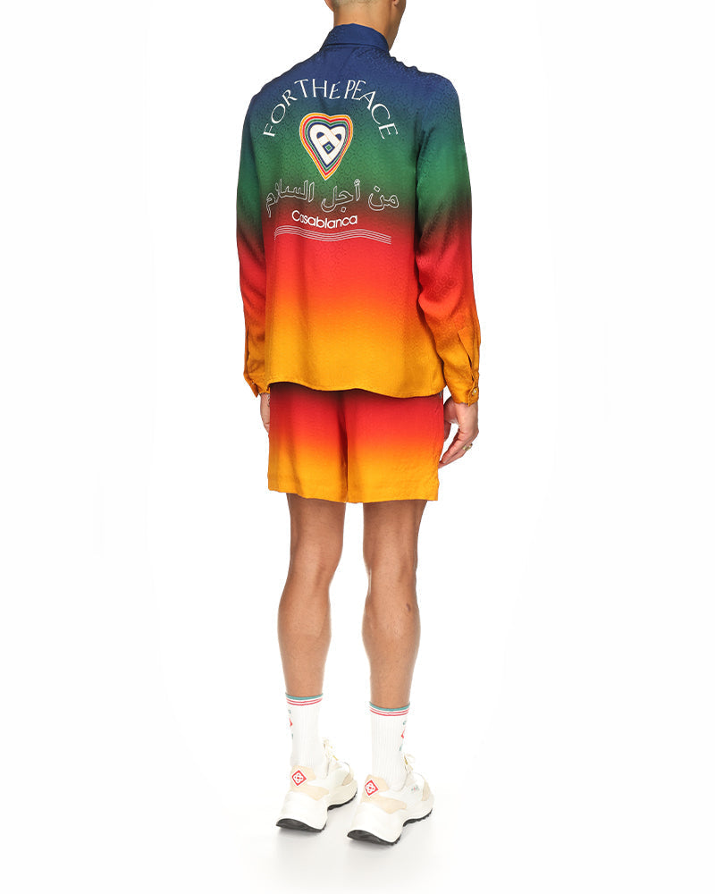Peace Gradient Silk Shirt