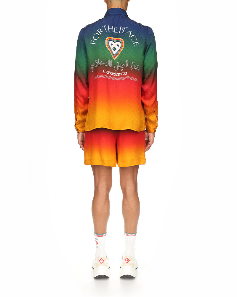 Peace Gradient Silk Shirt