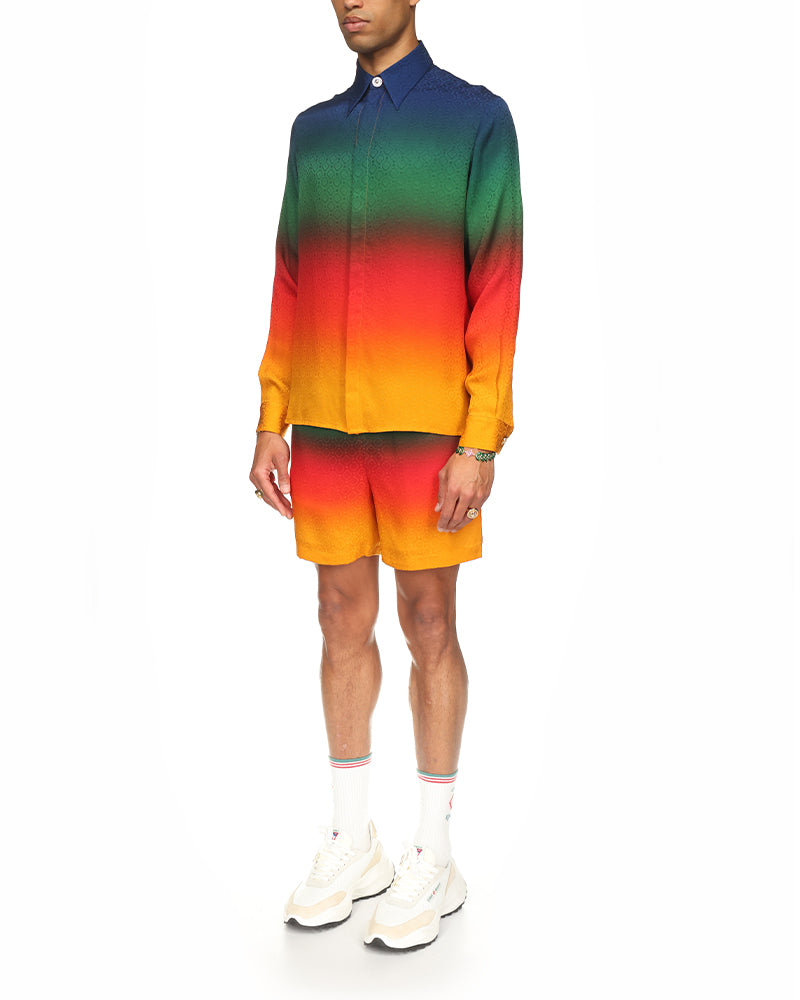 Peace Gradient Silk Shirt