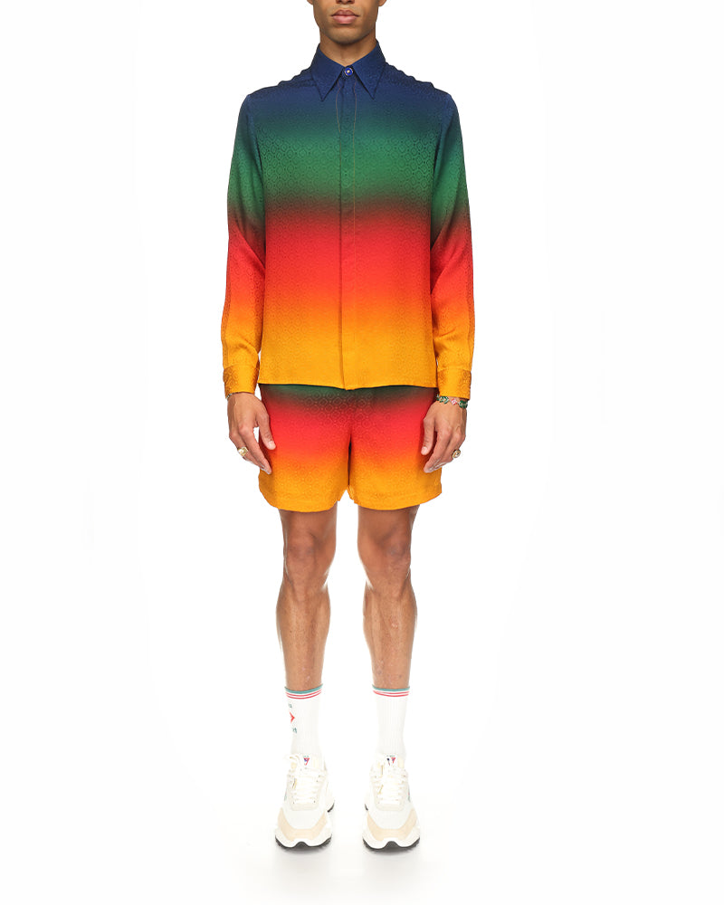 Peace Gradient Silk Shirt
