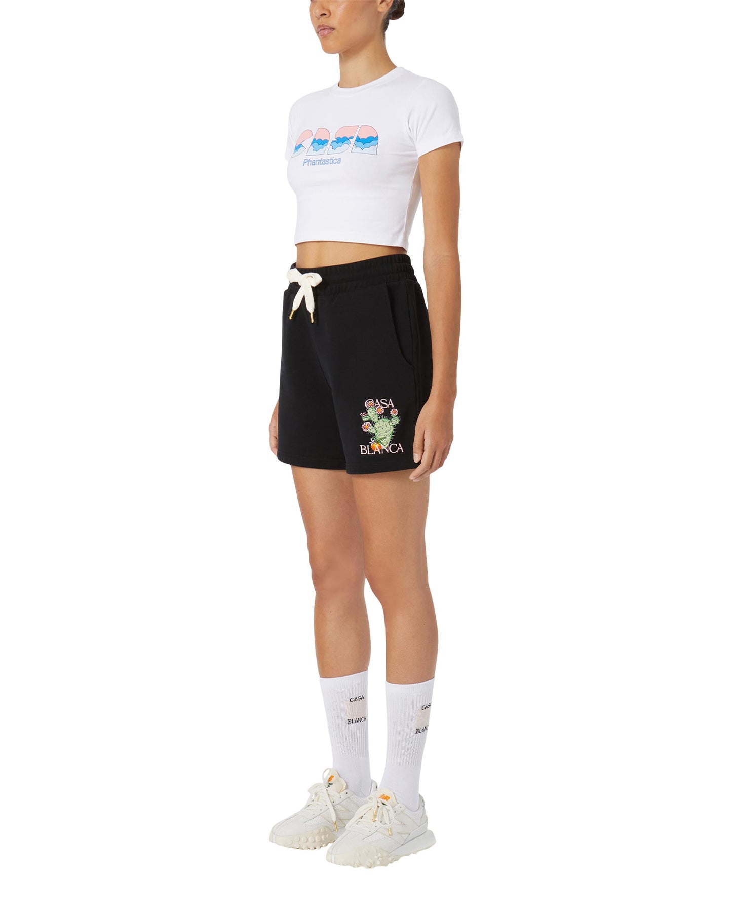 Cactus et Orange Sweatshorts