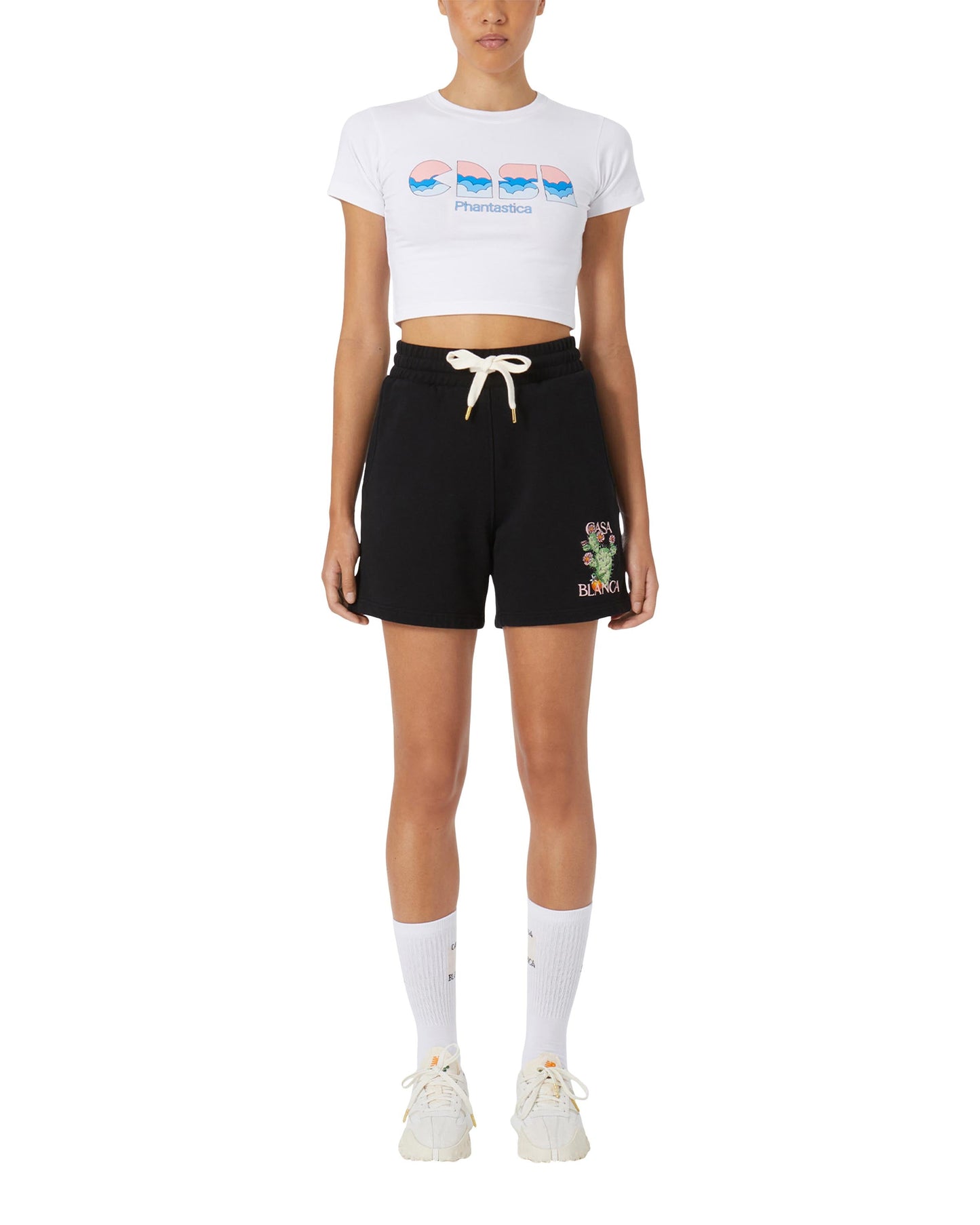 Cactus et Orange Sweatshorts