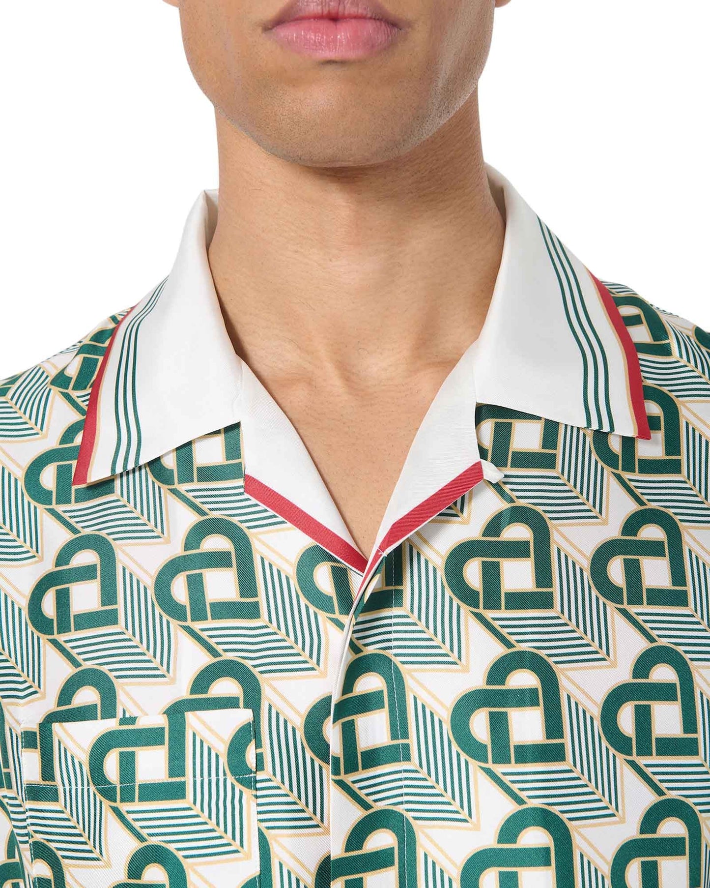 Seidenhemd mit Herz-Monogramm
