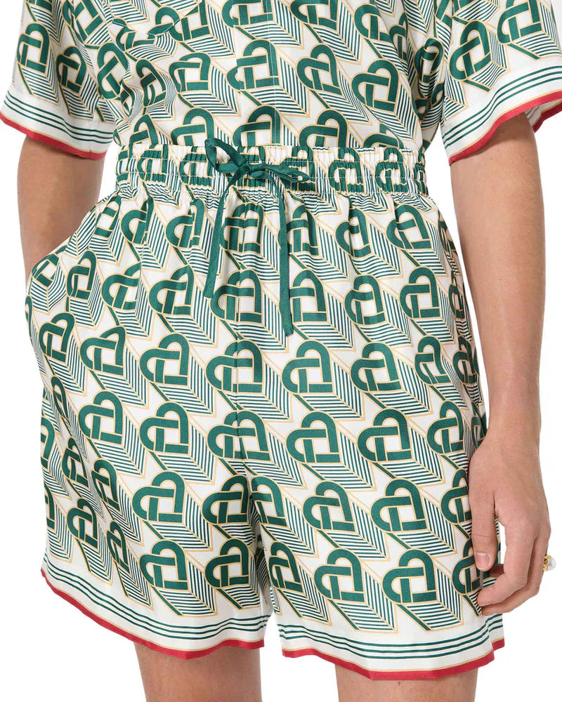 Heart Monogram Silk Short