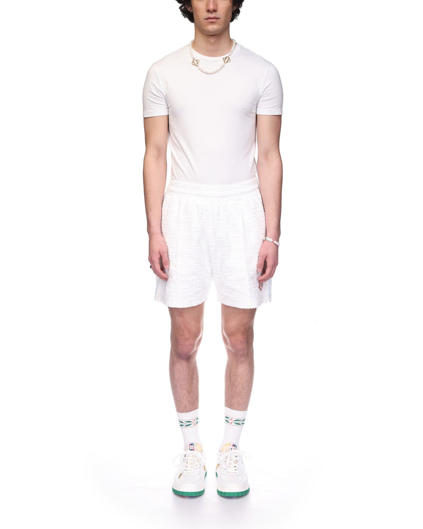 Frottee-Shorts mit Monogramm