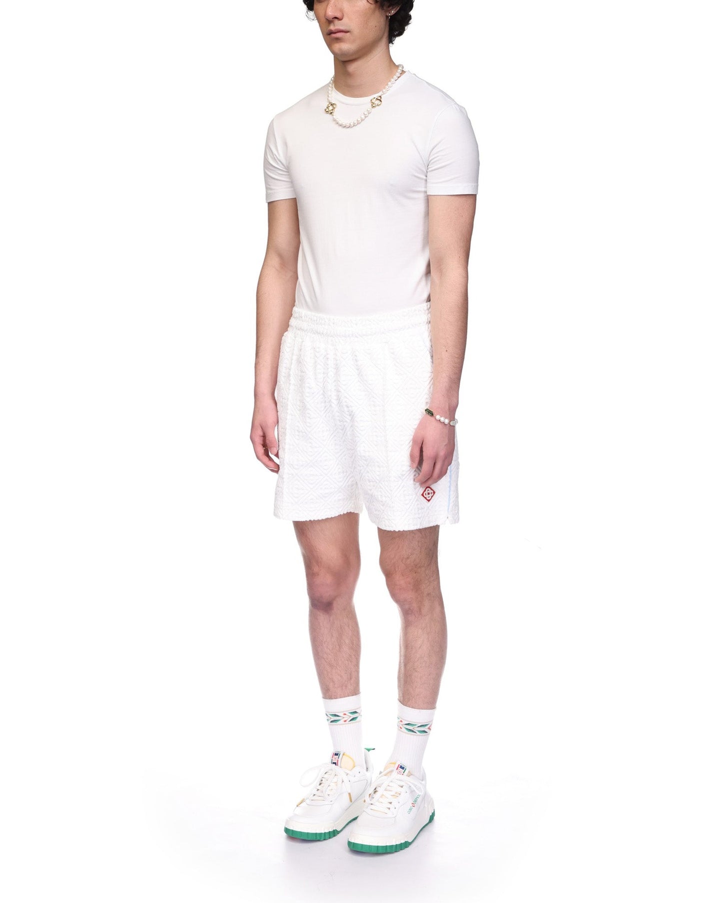 Frottee-Shorts mit Monogramm