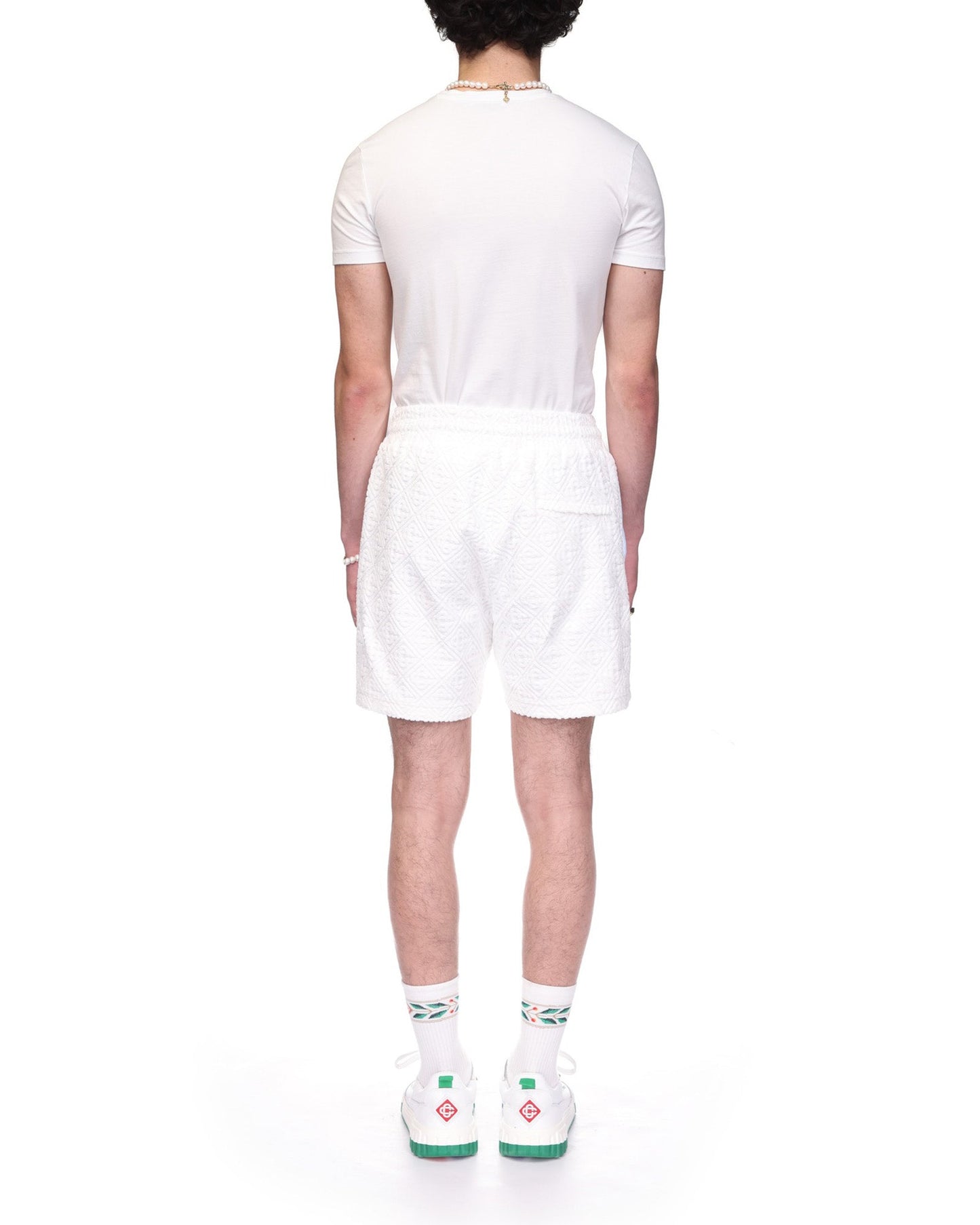Frottee-Shorts mit Monogramm