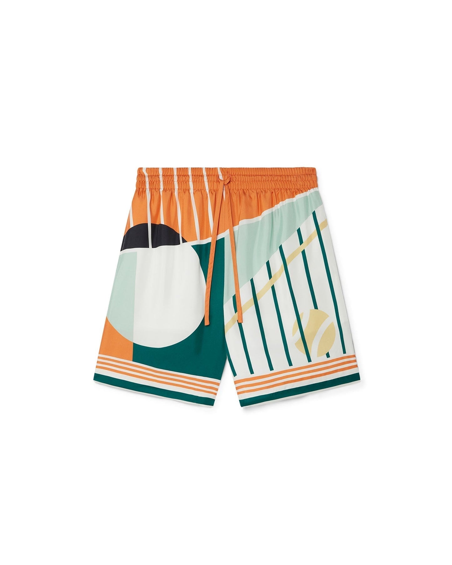 Kurze Shorts aus abstrakter Seide