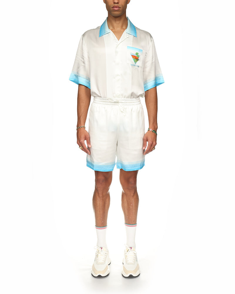 Palm Springs Icon – Blaue Seidenshorts
