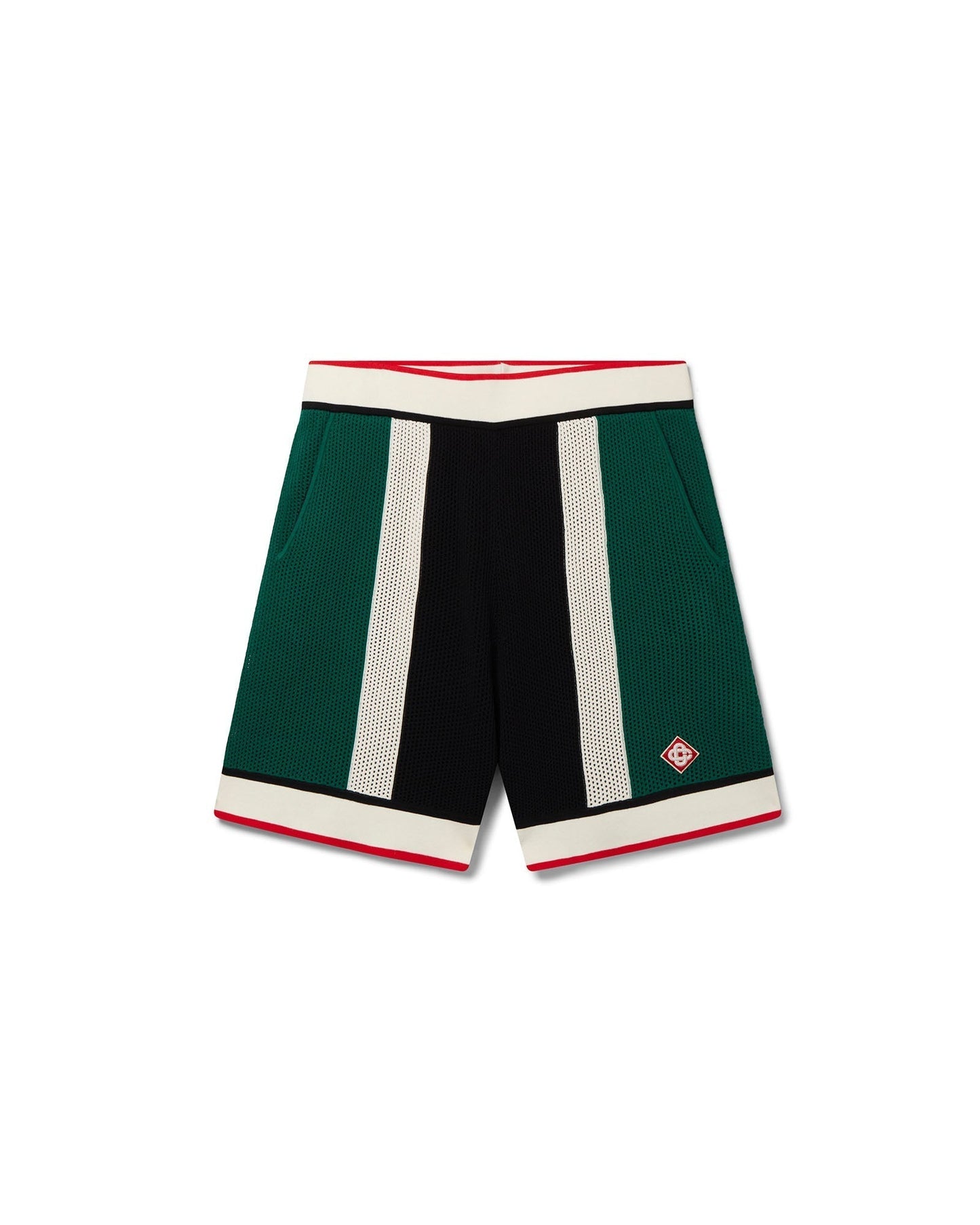 Striped Mesh Shorts