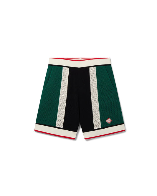 Striped Mesh Shorts