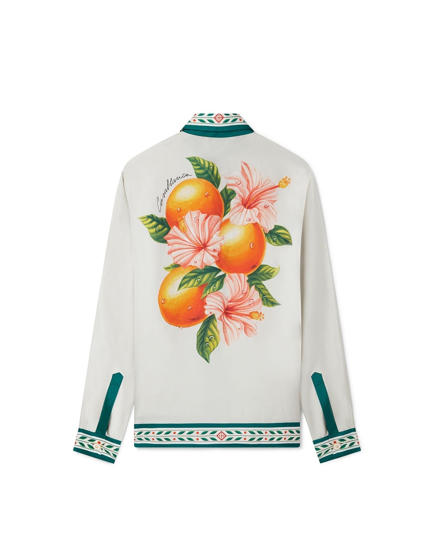 Seidenhemd „Orangen in Blüte“