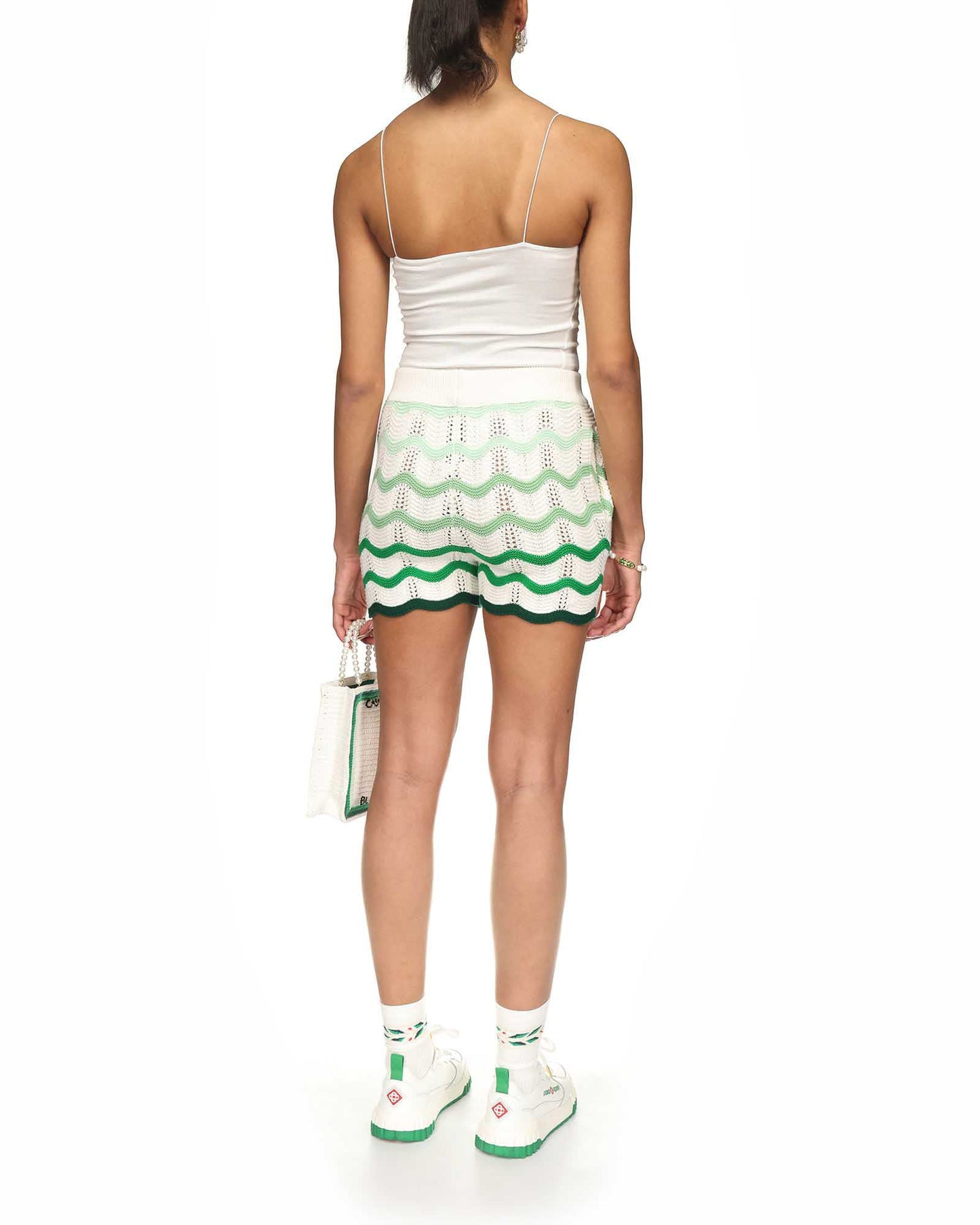 Wavy Gradient Crochet Shorts