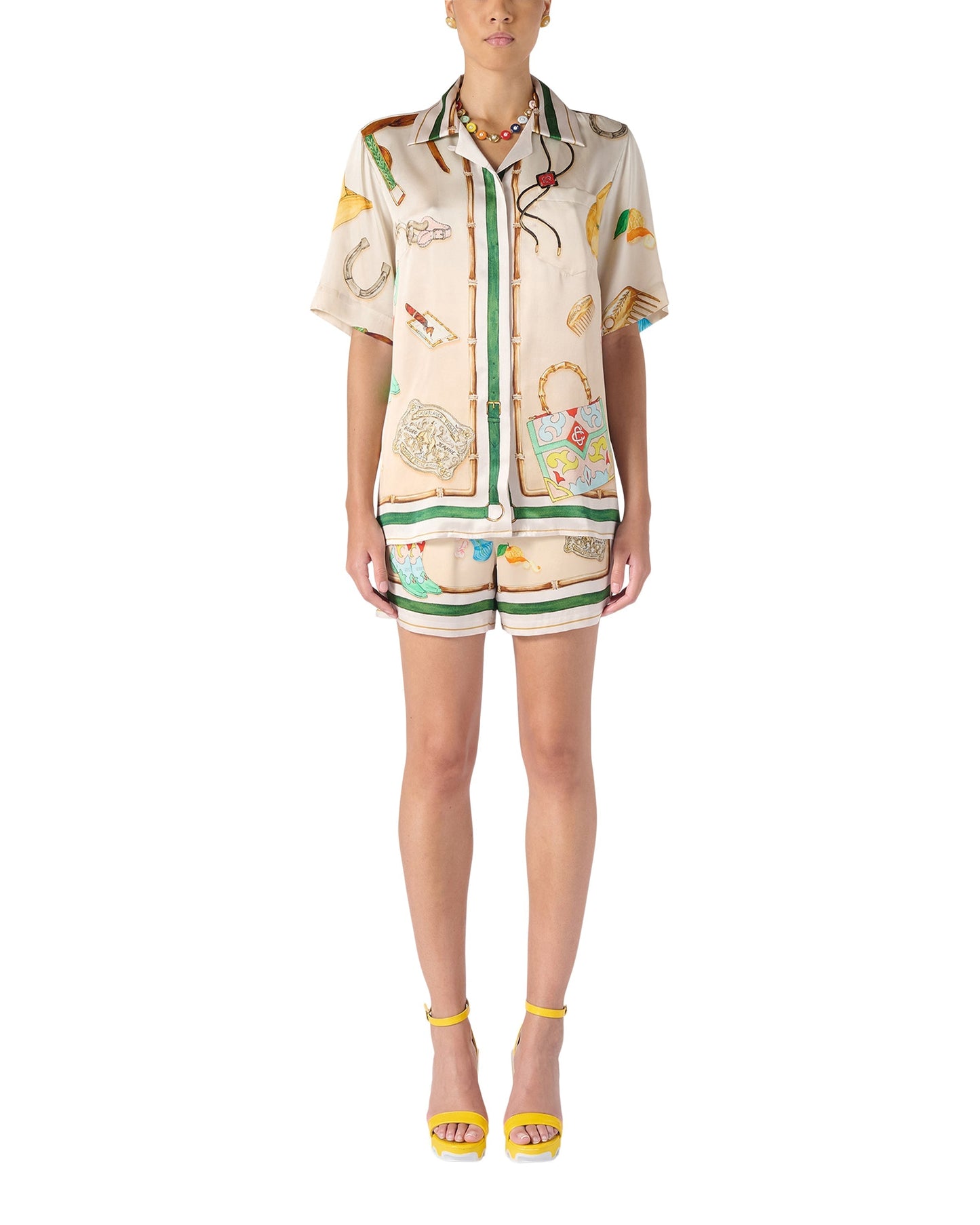 L'Ecurie Blanche Silk Shorts