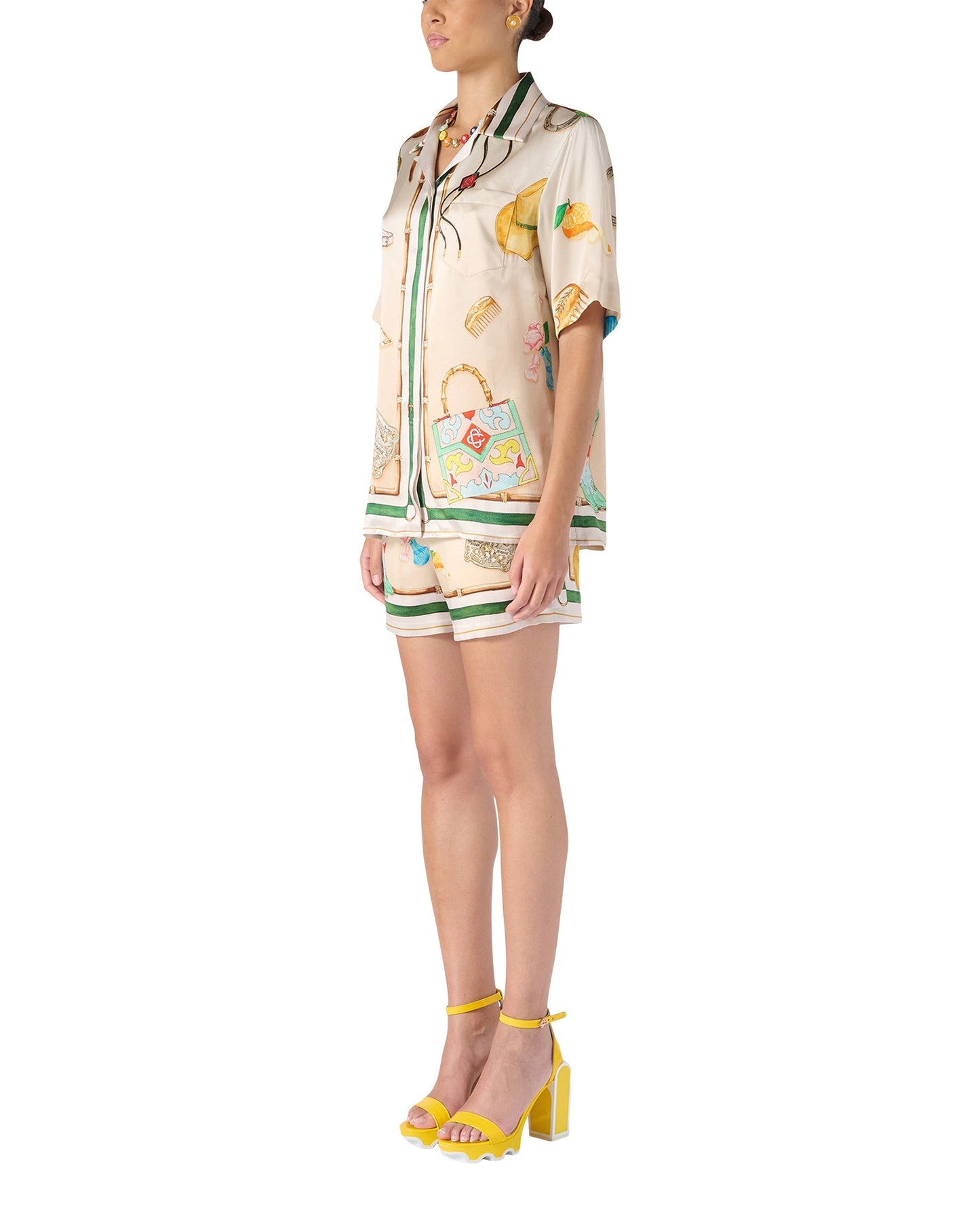 L'Ecurie Blanche Silk Shorts