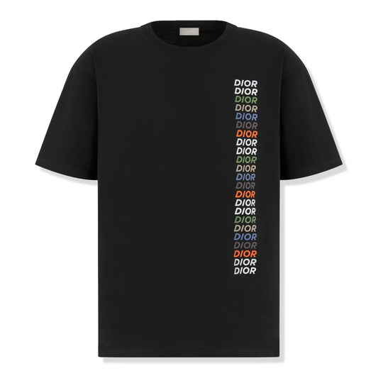 Dior Printed Relaxed Fit Cotton Black T Shirt