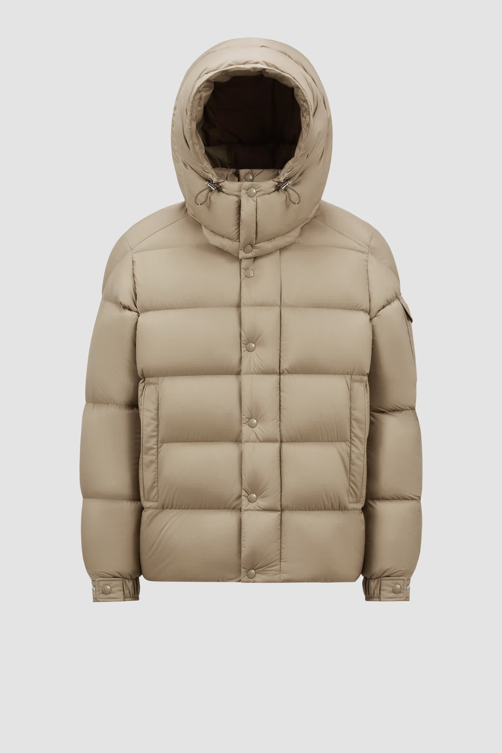 Doudoune courte à capuche Vezere Moncler Maron clair