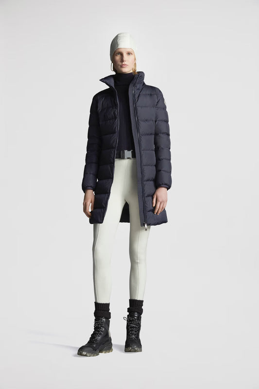 Doudoune longue à capuche Gie Moncler Bleu nuit