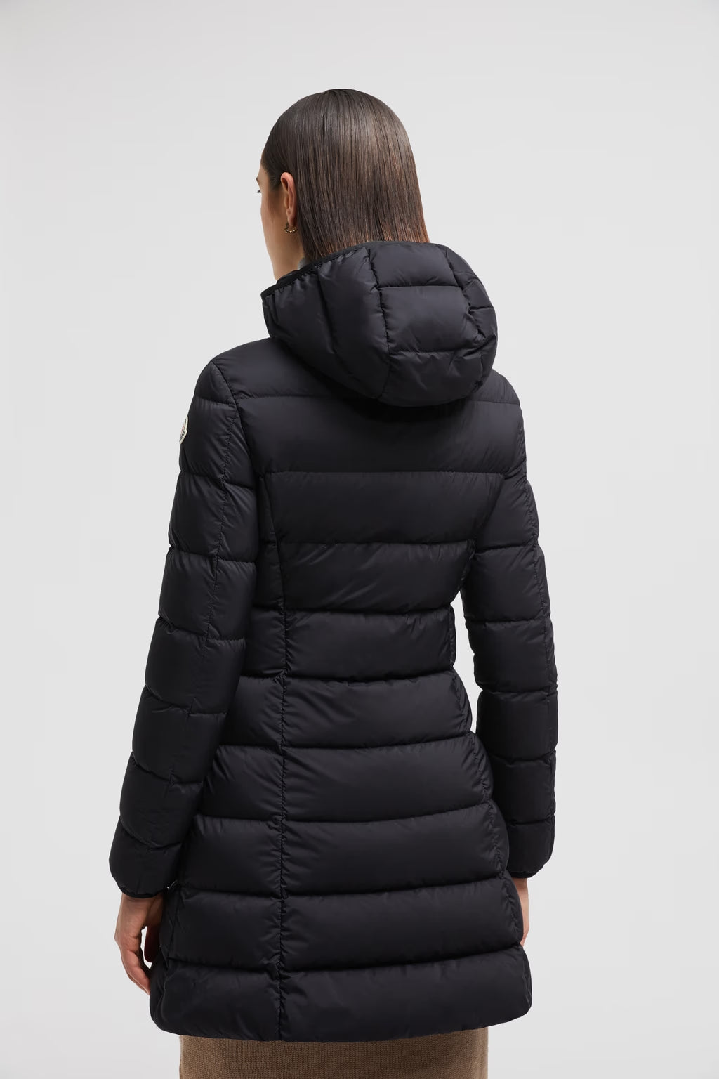 Doudoune longue à capuche Gie Moncler Noir