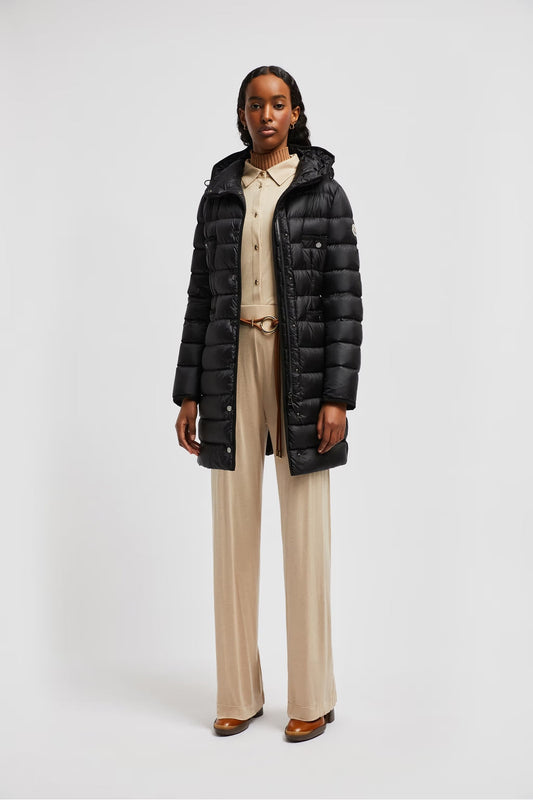 Doudoune longue à capuche Moncler Hirma Noir