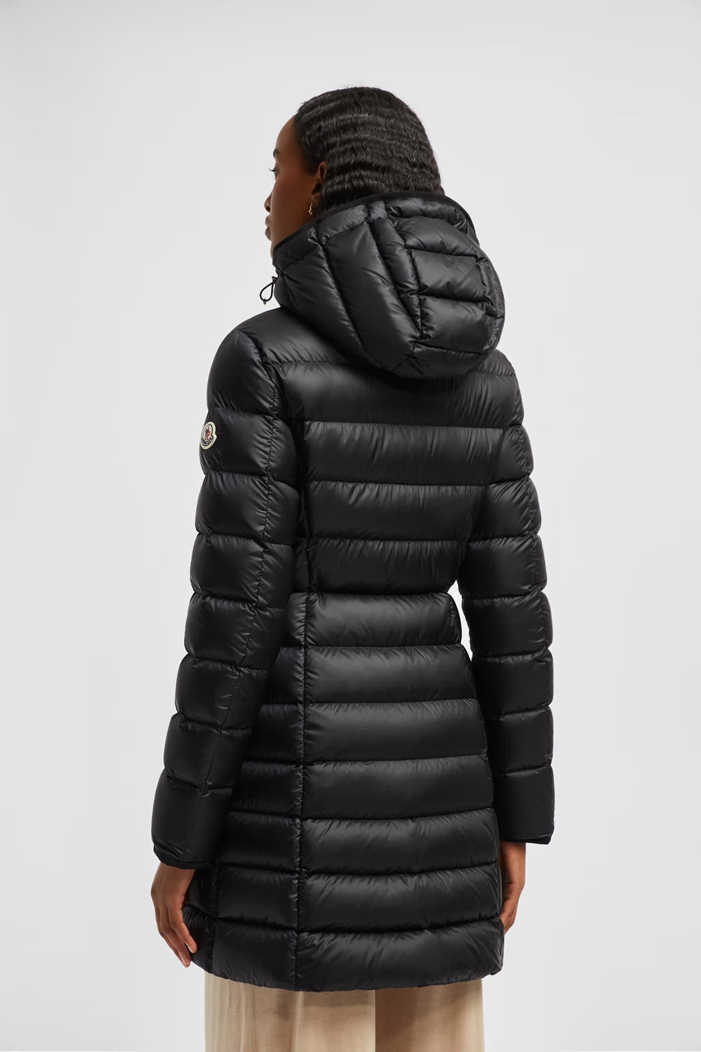Doudoune longue à capuche Moncler Hirma Noir