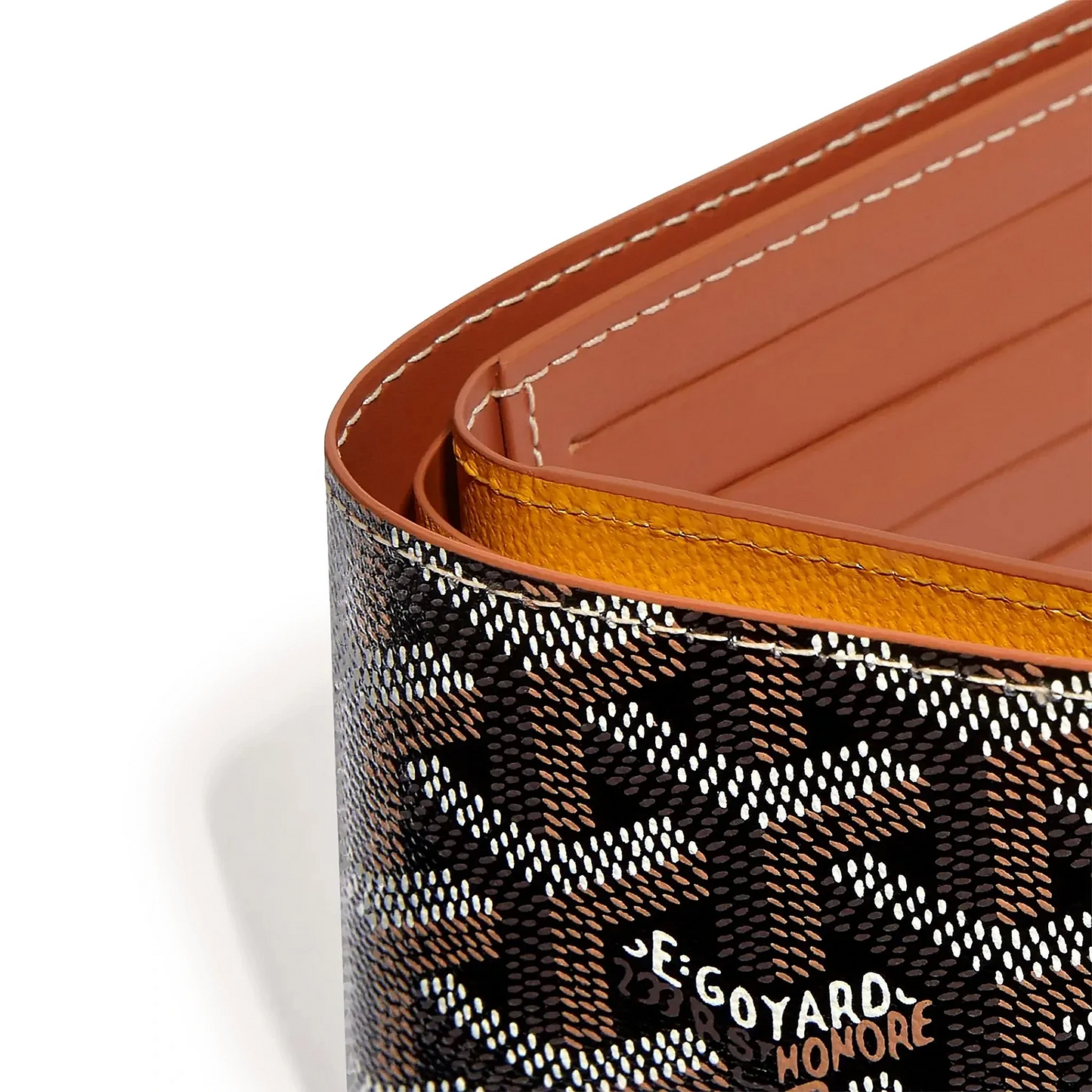 Goyard Victoire Schwarz/Hellbraune Geldbörse 