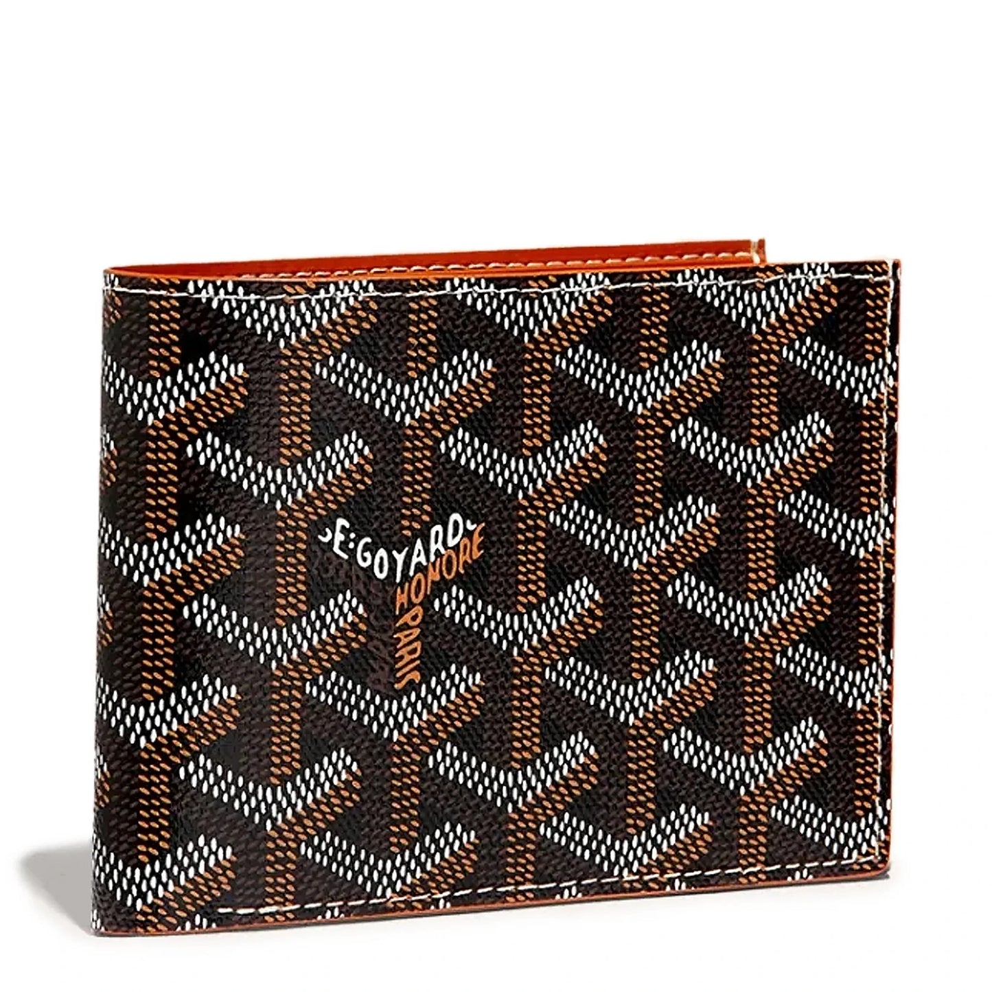 Goyard Victoire Schwarz/Hellbraune Geldbörse 