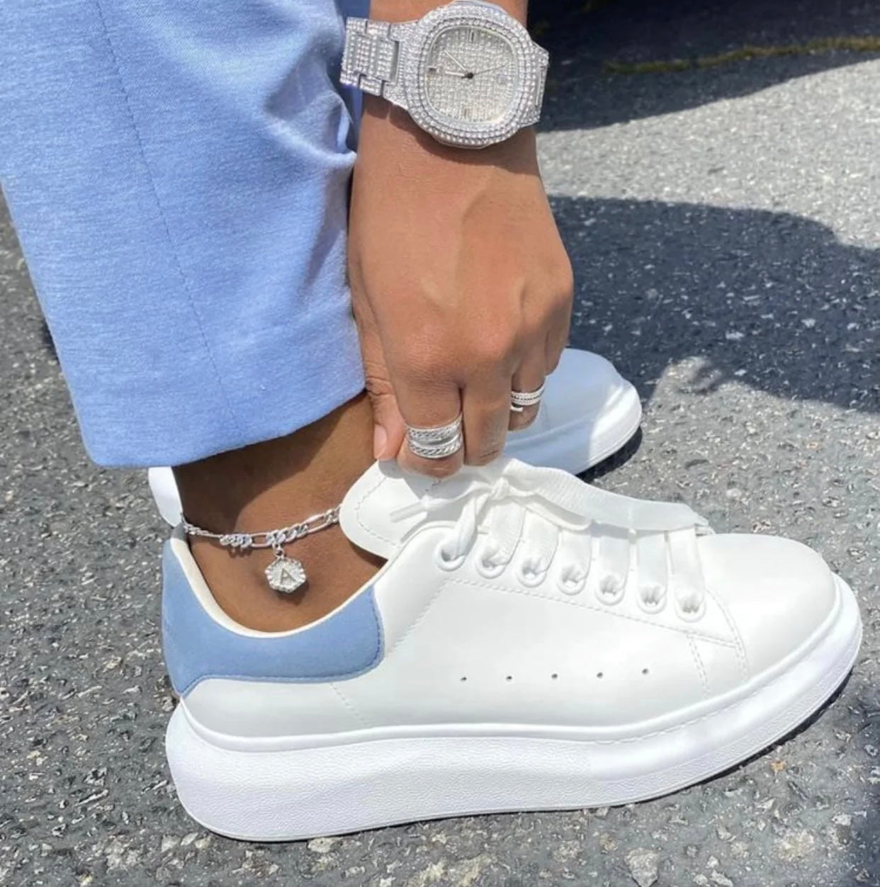 Alexander McQueen White and Blue