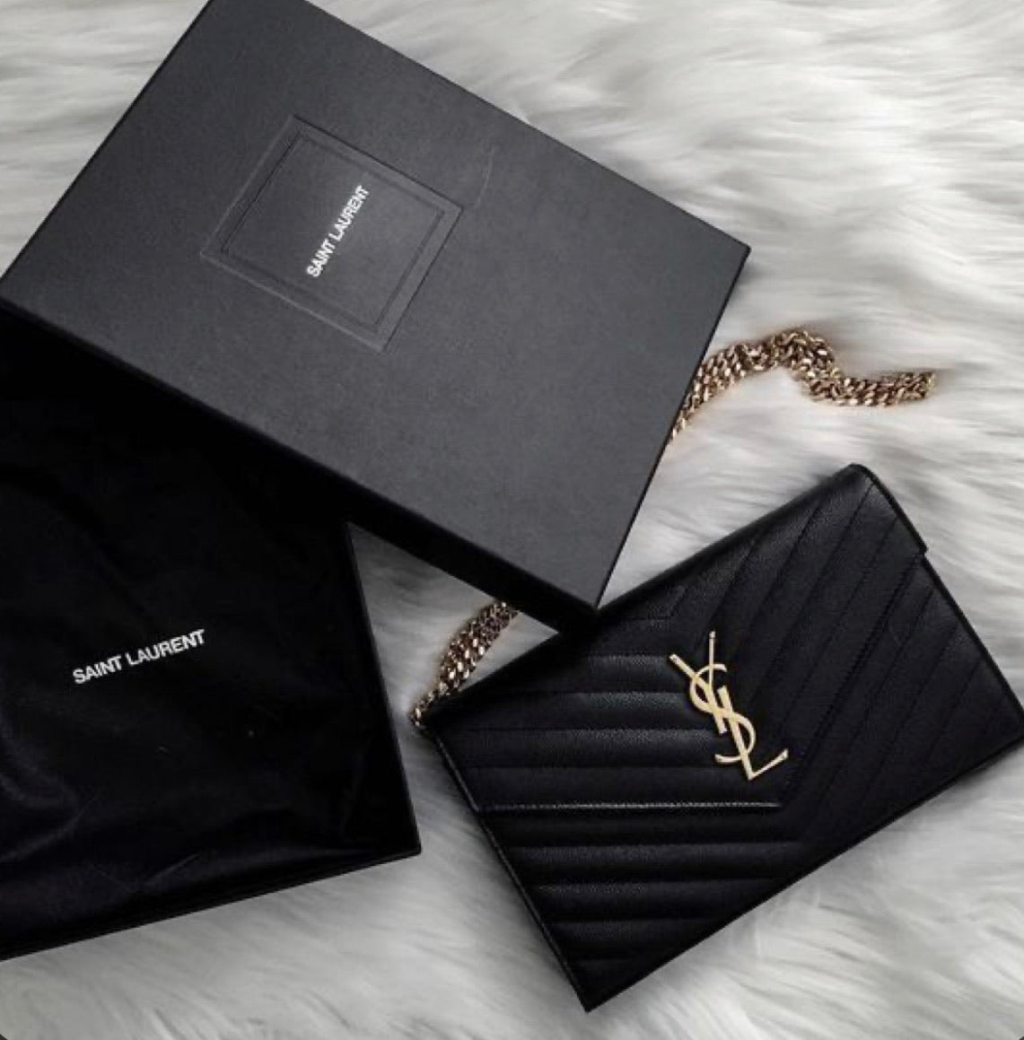Yves Saint Laurent Gestreifte Tasche