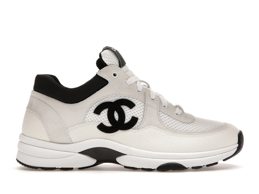 Chanel Low weiß/schwarzes Wildleder