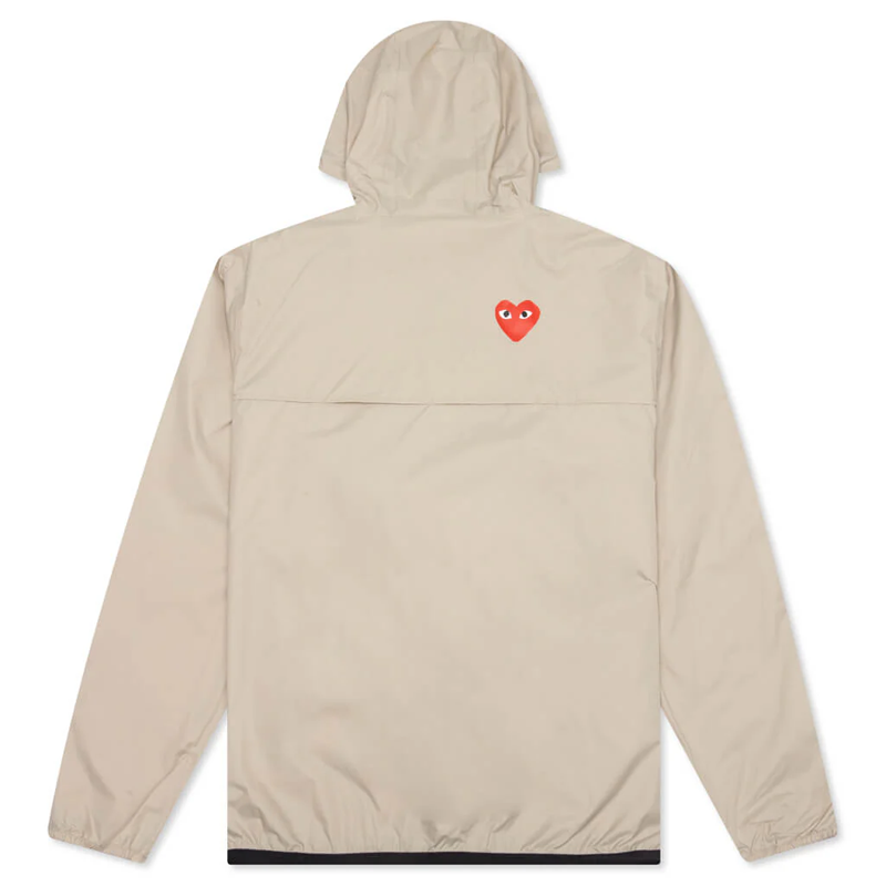Kway X CDG: Kway Beige (Halbverschluss)