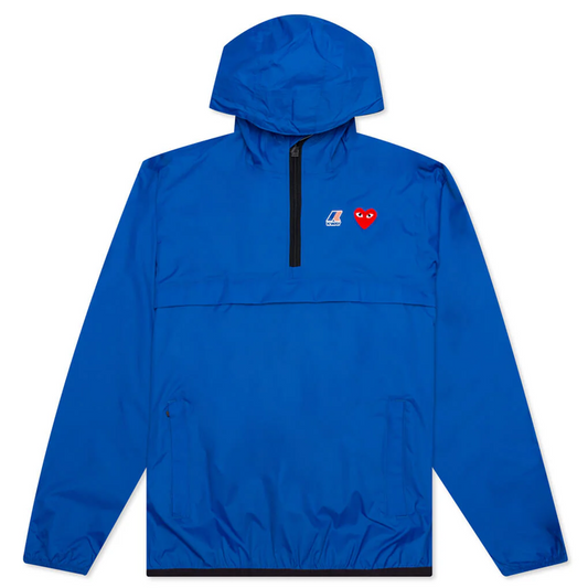 Kway X CDG: Kway Blue (halb geschlossen)