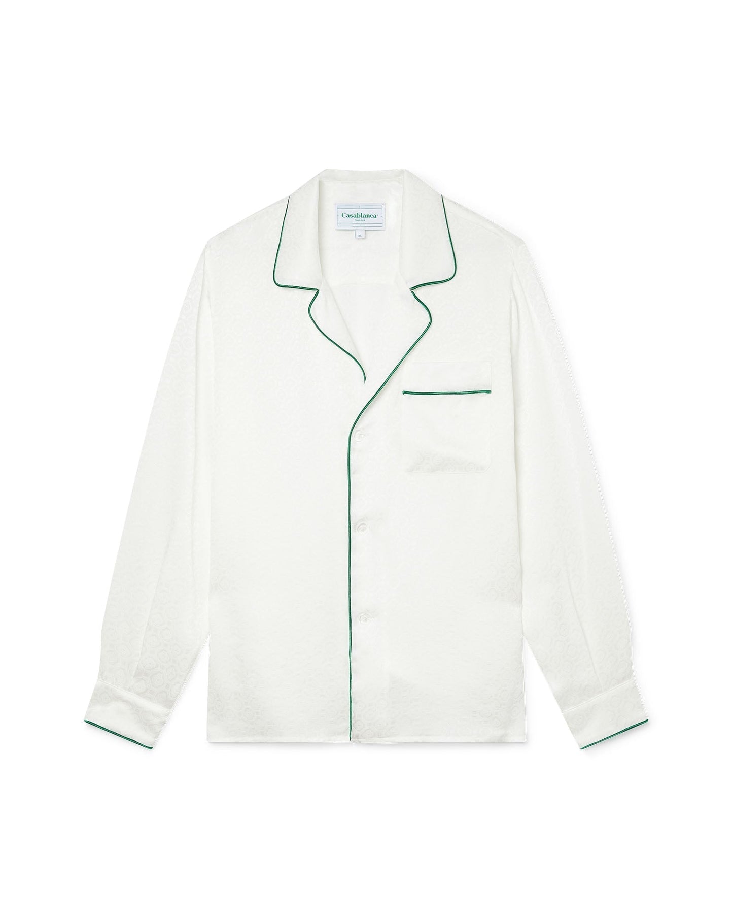 Pyjama-Seidenhemd mit Monogramm