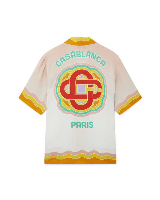 Rainbow Monogram Silk Shirt