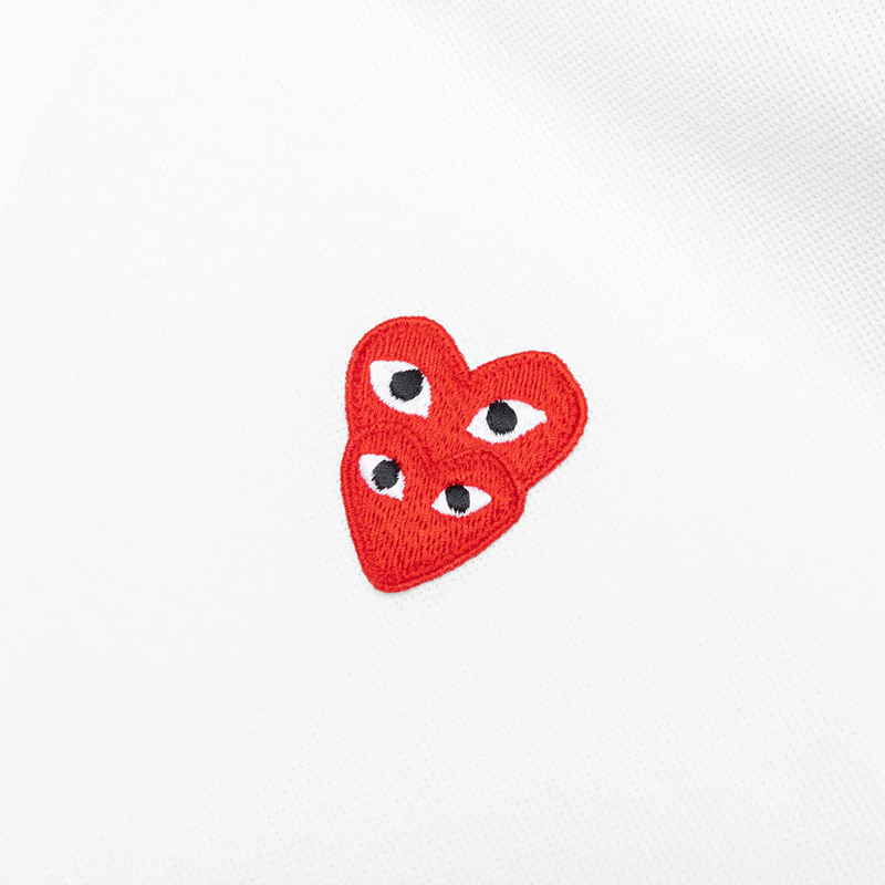 Polo Blanc CDG (Double coeur)