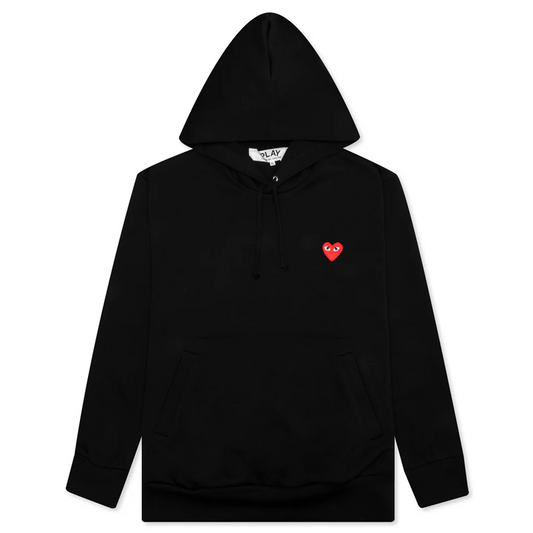 Schwarzer CDG-Kapuzenpullover