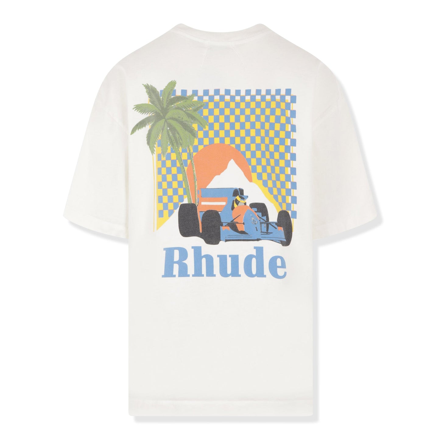 Preloved - Rhude Moonlight Tropics Print Oversized Vintage White T Shirt