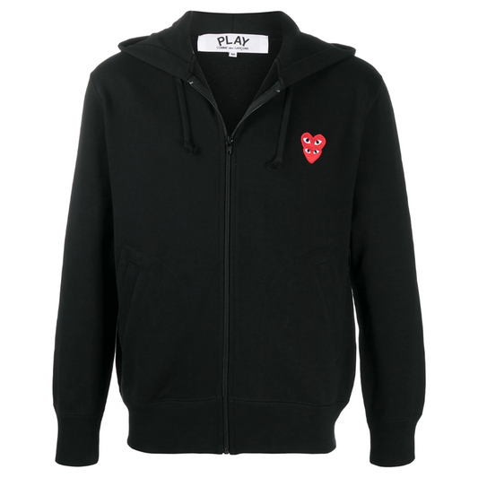 Schwarze CDG-Doppelherz-Weste
